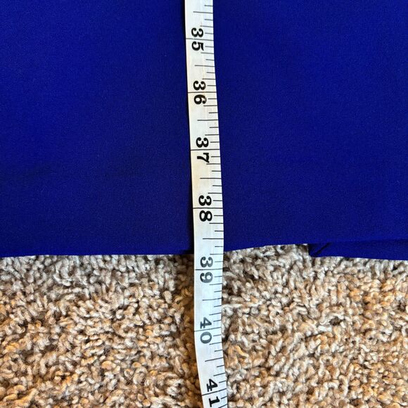 Calvin Klein Dress Womens 2 Blue Sheath Contrast Zipper Office Cocktail Party - Picture 10 of 10